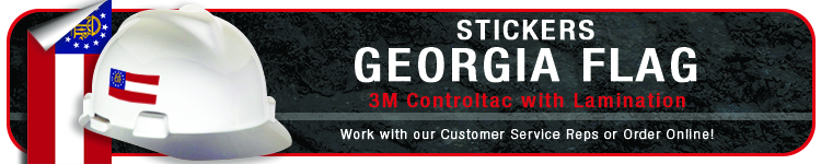Georgia State Flag Sticker | CustomHardHats.com